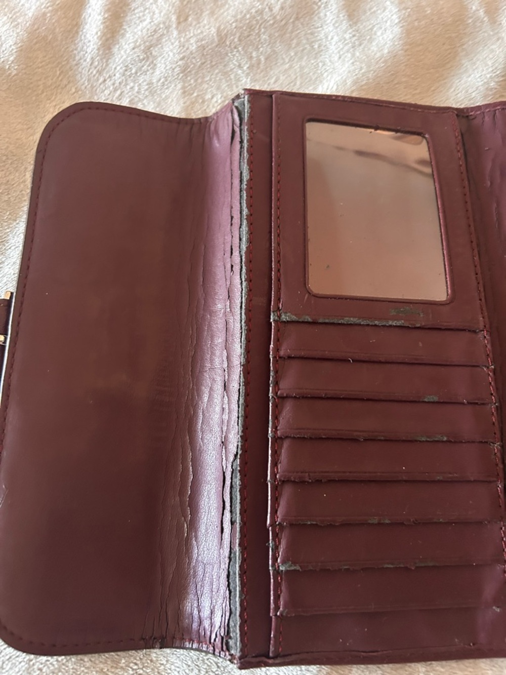 Vintage Coach Burgundy Signature Buckle Wallet - Picture 5 of 7